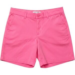 Crown & Ivy Women's 7" Caroline Solid Shorts NWT Hot Pink size 10